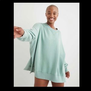 Aerie Good Vibes Oversized Sweatshirt Side Split Tunic